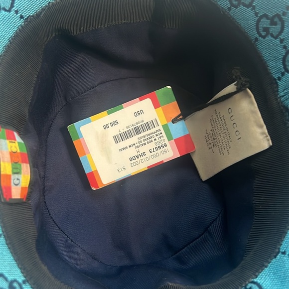 New AUTHENTIC sapphire/blue one size fit all Gucci Bucket Hat. - Picture 2 of 3